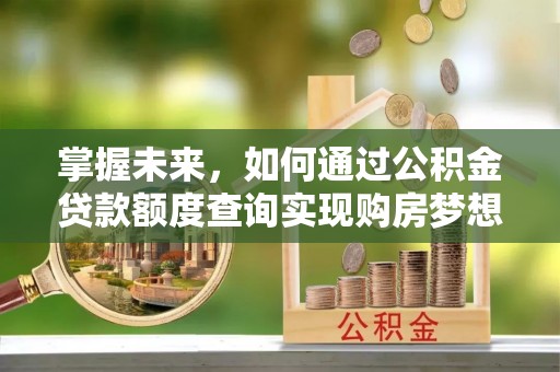 莒县掌握未来，如何通过公积金贷款额度查询实现购房梦想