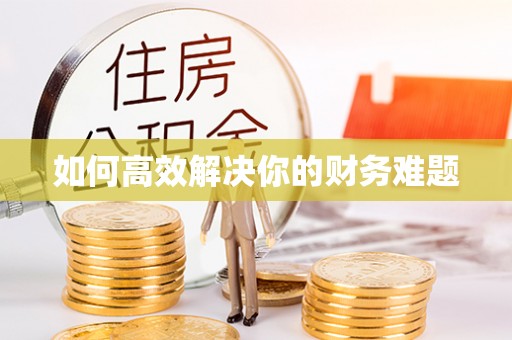 莒县如何高效解决你的财务难题